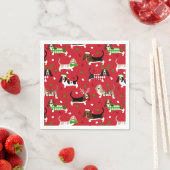 Serviette En Papier Christmas Basset Hound (En situation)