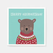 Serviette En Papier Christmas Bear (Devant)