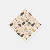 Serviette En Papier Christmas Bear Village Rose Black Gold (Coin)