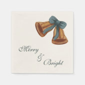 Serviette En Papier Christmas Bell Merry & Bright Napkin (Devant)