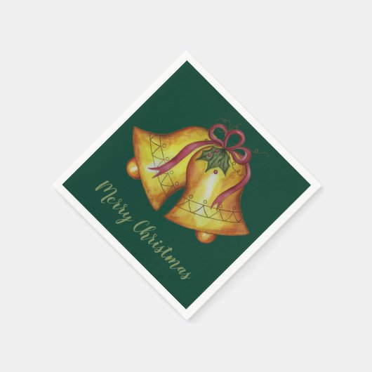 Serviette En Papier Christmas Bells Dîner de fête de Noël (Coin)