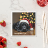 Serviette En Papier Christmas Black Labrador Retriever (En situation)