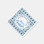 Serviette En Papier CHRISTMAS Blue Deer motif personnalisé P Napkin (Coin)