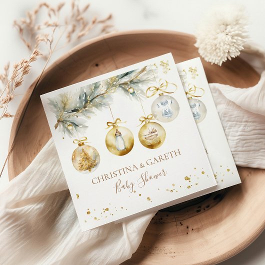 Serviette En Papier Christmas Boho Merry Little Baby Shower