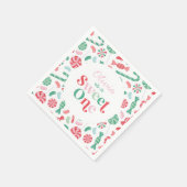 Serviette En Papier Christmas Candy Sweet Un premier anniversaire (Coin)