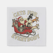 Serviette En Papier Christmas Cat (Devant)