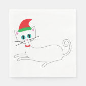 Serviette En Papier Christmas Cat (Devant)