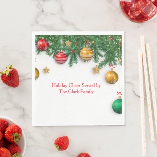 Serviette En Papier Christmas Celebration Paper Napkins (En situation)