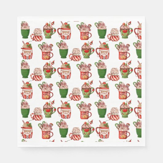 Serviette En Papier Christmas Coffee Paper Mugs (Devant)