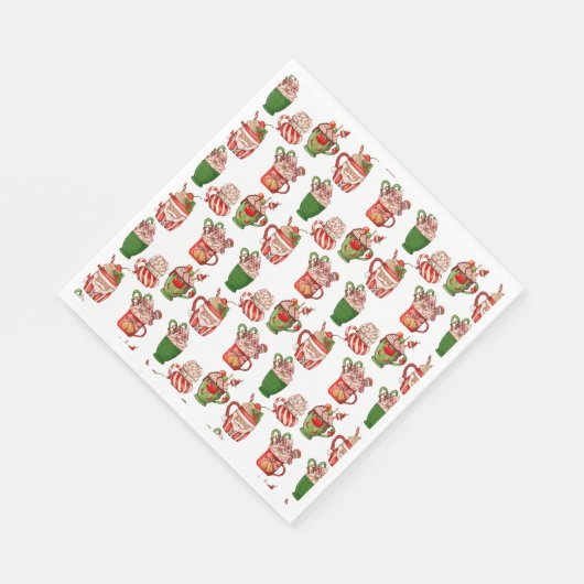 Serviette En Papier Christmas Coffee Paper Mugs (Coin)