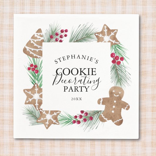 Serviette En Papier Christmas Cookie Decorating Party