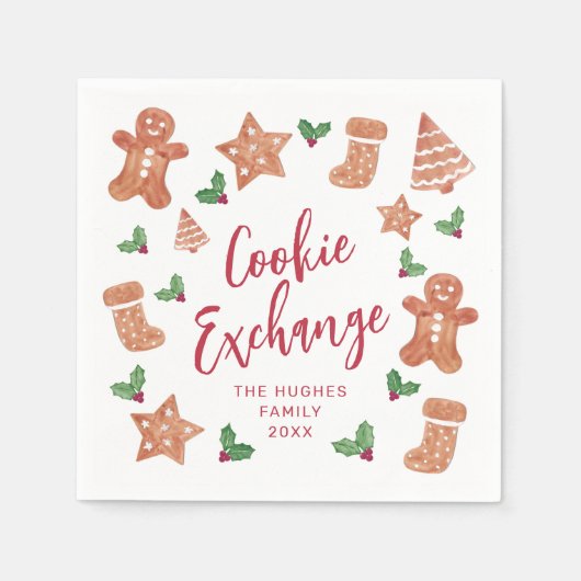 Serviette En Papier Christmas Cookie Exchange (Devant)