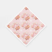 Serviette En Papier Christmas Cookie gingerbread man pink birthday (Coin)