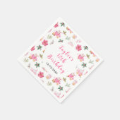 Serviette En Papier Christmas Cookies and Cocoa Birthday Party Pink (Coin)