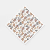 Serviette En Papier Christmas Cookies and Hot Cocoa Holiday Baking (Coin)