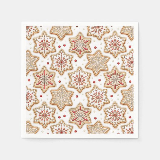 Serviette En Papier Christmas Cookies Pattern Holiday (Devant)