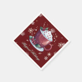 Serviette En Papier Christmas Cup of Hot Chocolate | Red (Coin)