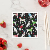 Serviette En Papier Christmas Dalmatian Napkins (En situation)