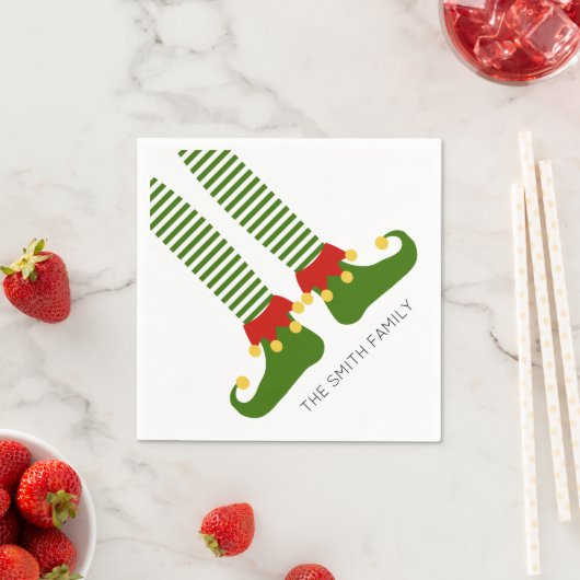 Serviette En Papier Christmas Elf Shelf NAME Funny Holiday Festive (En situation)
