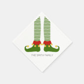 Serviette En Papier Christmas Elf Shelf NAME Funny Holiday Festive (Coin)