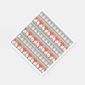 Serviette En Papier Christmas Fox grand motif, bois d'hiver (Coin)