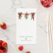 Serviette En Papier Christmas Garland Paper Guest Towels (En situation)