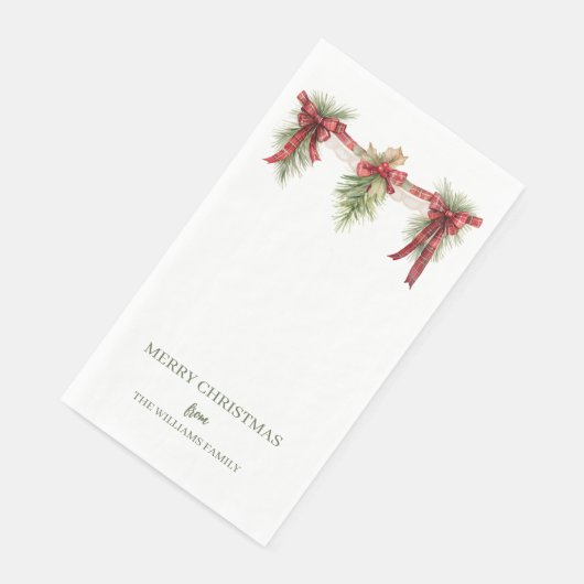 Serviette En Papier Christmas Garland Paper Guest Towels (Coin)