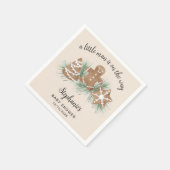 Serviette En Papier Christmas Gingerbread Boy's Baby Shower (Coin)