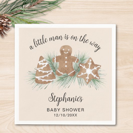 Serviette En Papier Christmas Gingerbread Boy's Baby Shower