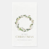 Serviette En Papier Christmas Greenery Wreath (Devant)