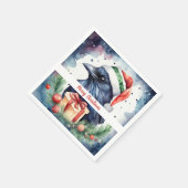 Serviette En Papier Christmas Hat Festive Crow - (Coin)