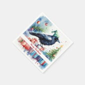 Serviette En Papier Christmas Hat Festive Crow -  Paper  (Coin)