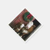 Serviette En Papier Christmas Hereford Cow and Calf (Coin)