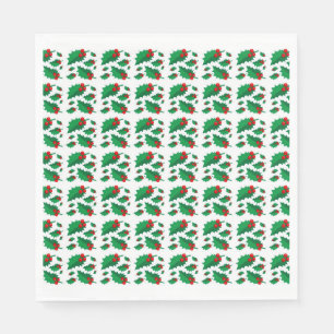 Serviette En Papier Christmas Holly