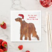 Serviette En Papier Christmas Irish Setter (En situation)