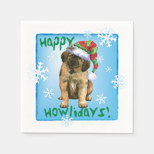 Serviette En Papier Christmas Leonberger (Devant)