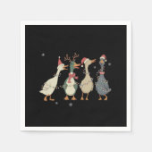 Serviette En Papier Christmas Lights Ducks Funny Animals Farm Lover (Devant)