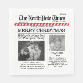 Serviette En Papier Christmas mignon Pôle Nord Times Photo Whimsical (Devant)