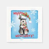 Serviette En Papier Christmas Mini Schnauzer (Devant)
