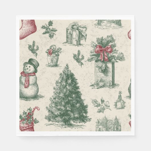 Serviette En Papier Christmas paper napkin (Devant)