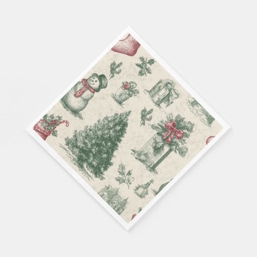 Serviette En Papier Christmas paper napkin (Coin)
