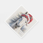 Serviette En Papier Christmas Paper Napkin / Beautiful white horse (Coin)