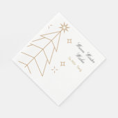 Serviette En Papier Christmas Paper Napkin with Minimalist Trees & Sno (Coin)