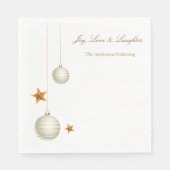 Serviette En Papier Christmas Paper Napkin with Pinecones & Holly (Devant)