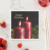 Serviette En Papier Christmas Party Red Candles Winter Holidays (En situation)