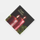 Serviette En Papier Christmas Party Red Candles Winter Holidays (Coin)