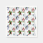 Serviette En Papier Christmas penguin ice skating (Devant)
