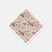 Serviette En Papier Christmas Pet Monogram A Golden Retriever (Coin)