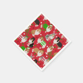 Serviette En Papier Christmas Rough Collie (Coin)