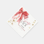 Serviette En Papier Christmas Santa Baby Red and Gold  (Coin)